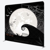 Aperturee - Aperturee Moon Night Spider Wab Halloween Pillow Case Backdrop